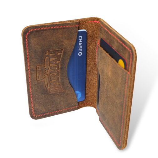 2150 Bronco Leather Wallet in rustic cattle leather