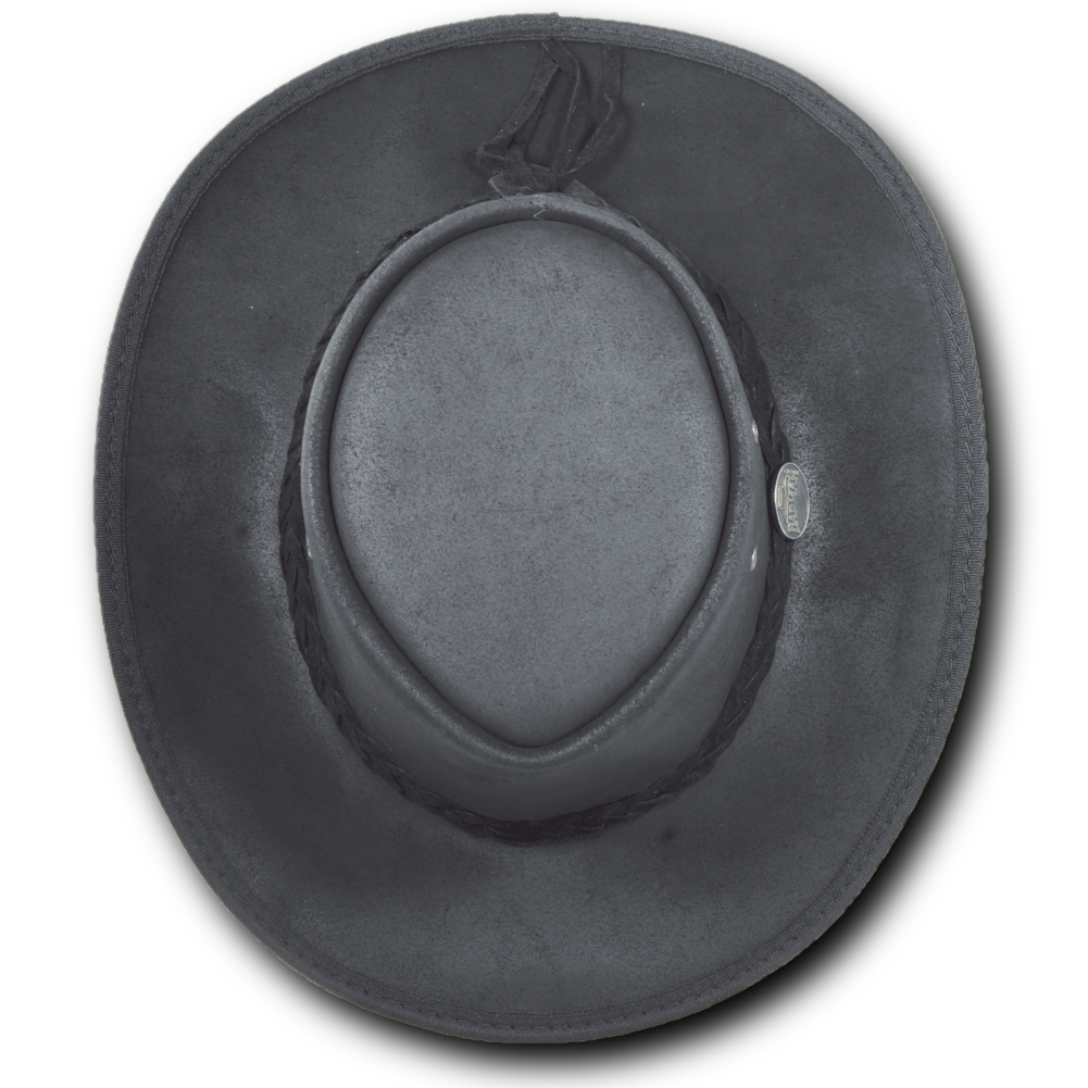 Barmah 1024 Squashy Oiled in Black, top view
