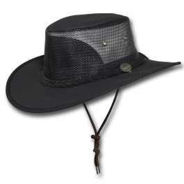 Barmah 1057 Canvas Drover in black