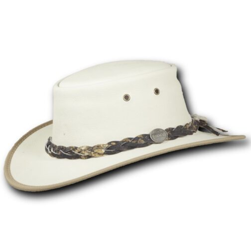 2053 Foldaway Deer leather hat in natural deer leather