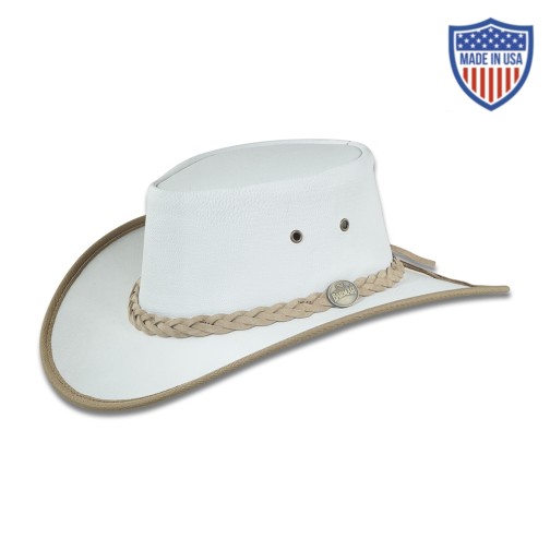 2055 Squashy Goat leather hat in pearl goat leather