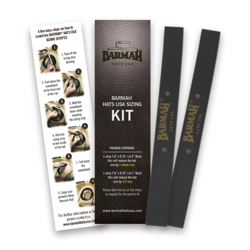 Barmah hat sizing kit with two foam strips