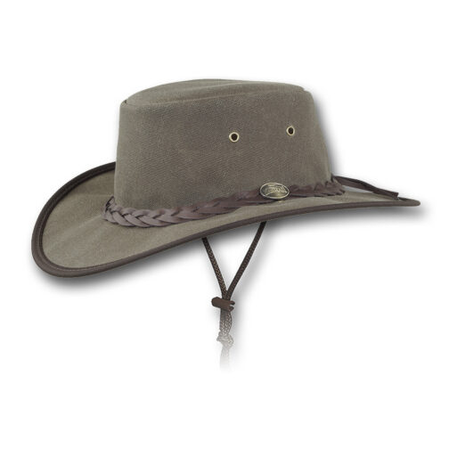 Barmah 1058 Waxed Canvas Drover in field tan