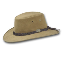 1061 Foldaway Cattle Suede hat in hickory