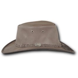 1019 Sundowner Kangaroo leather hat in brown, side view