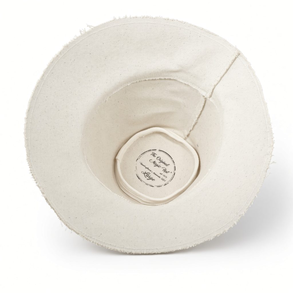 Barmah 3000 Original Magic Hat in natural, underside view showing the inside of the crown